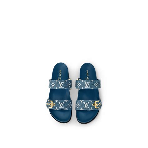 louis vuitton bom dia mule sandals red|Louis Vuitton slides with buckle.